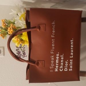 LA/TC Vegan Leather Tote Bag Large